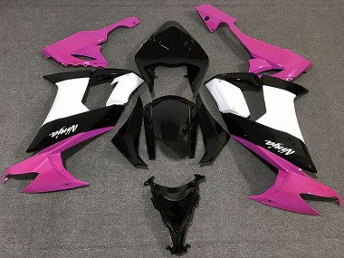 Carenados Moto Kawasaki ZX10R 2008-2010 - Rosa Brillante Negro Blanco Baratos