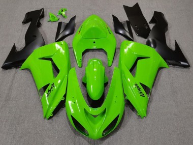 Carenados Moto Kawasaki ZX10R 2006-2007 - Verde Negro Mate Baratos