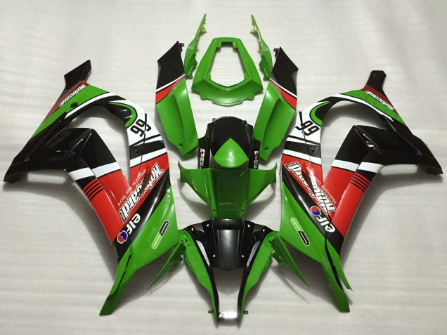 Carenados Moto Kawasaki ZX10R 2011-2015 - Verde Rojo Blanco Negro Elf Motocard 66 Baratos