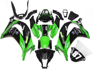 Carenados Moto Kawasaki ZX10R 2016-2020 - Verde Negro Brillante Team Verde Star 87 Baratos