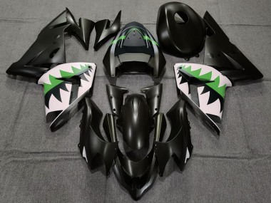 Carenados Moto Kawasaki ZX10R 2004-2005 - Negro Mate Verde Baratos