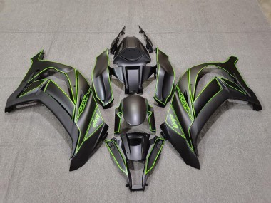 Carenados Moto Kawasaki ZX10R 2011-2015 - Negro Mate Verde Línea Baratos