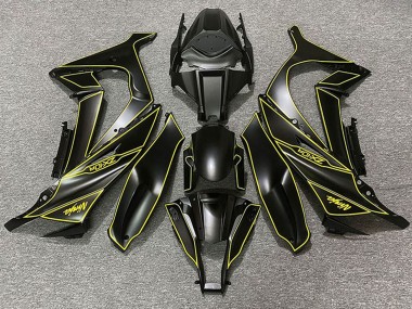 Carenados Moto Kawasaki ZX10R 2011-2015 - Negro Mate Amarillo Línea Baratos
