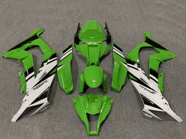 Carenados Moto Kawasaki ZX10R 2011-2015 - Verde Blanco Negro Brillante OEM Estilo Baratos