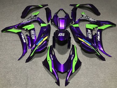 Carenados Moto Kawasaki ZX10R 2016-2020 - Púrpura Verde Blanco Trick Star EVA Racing Baratos