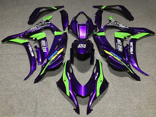 Carenados Moto Kawasaki ZX10R 2016-2020 - Púrpura Verde Blanco Trick Star EVA Racing Baratos