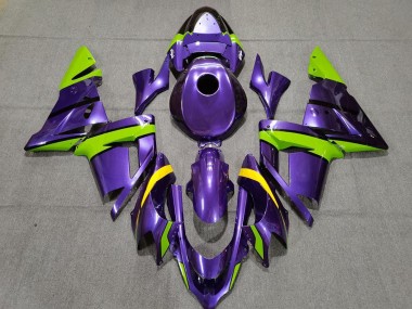 Carenados Moto Kawasaki ZX10R 2004-2005 - Púrpura Verde Amarillo Baratos