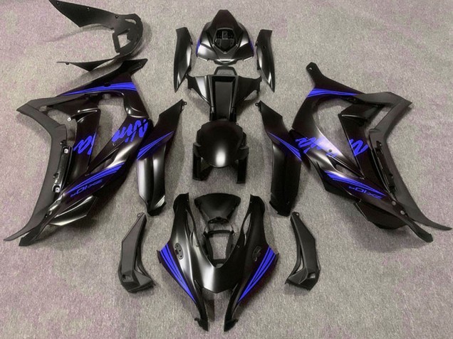 Carenados Moto Kawasaki ZX10R 2016-2020 - Negro Mate Azul Ninja Baratos