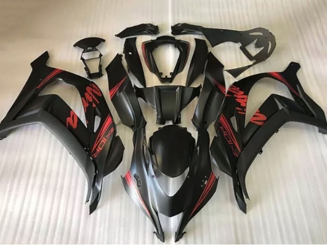 Carenados Moto Kawasaki ZX10R 2016-2020 - Negro Mate Rojo Ninja Baratos