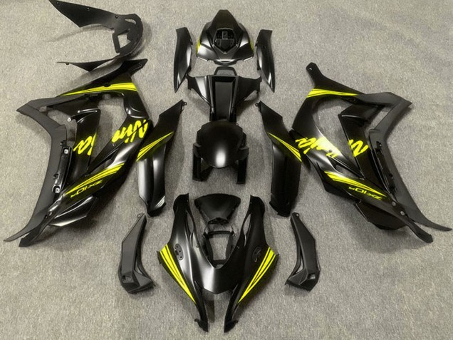 Carenados Moto Kawasaki ZX10R 2016-2020 - Negro Mate Amarillo Ninja Baratos