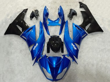 Carenado Moto Kawasaki ZX6R 2009-2012 - Azul Negro Brillante Baratos