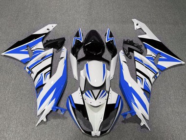 Carenados Moto Kawasaki ZX6R 2009-2012 - Blanco Azul Negro Zag Baratos
