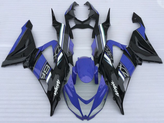 Carenados Moto Kawasaki ZX6R 2013-2018 - Azul Negro Blanco Baratos