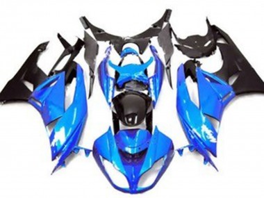 Carenado Moto Kawasaki ZX6R 2009-2012 - Azul Negro Brillante Negro Mate Baratos