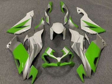 Carenados Moto Kawasaki ZX6R 2019-2022 - Blanco Plata Verde Baratos