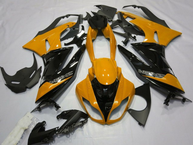 Carenados Moto Kawasaki ZX6R 2009-2012 - Naranja Negro Brillante Baratos