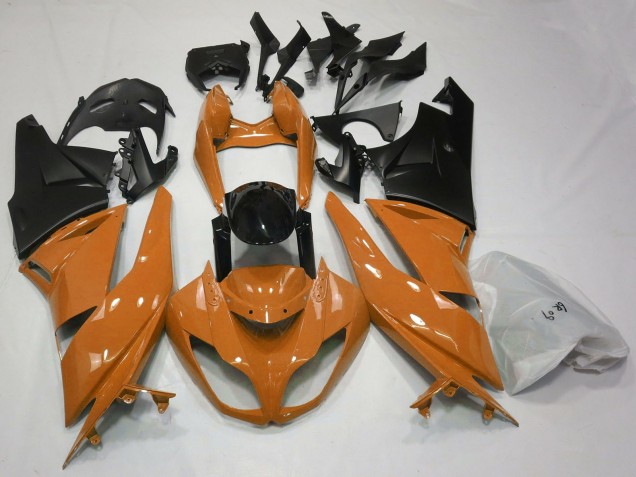 Carenados Moto Kawasaki ZX6R 2009-2012 - Naranja Negro Brillante Negro Mate Baratos