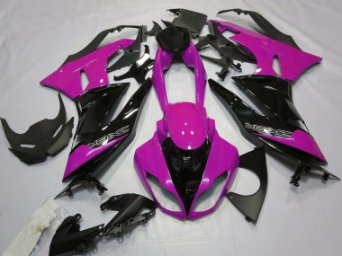 Carenados Moto Kawasaki ZX6R 2009-2012 - Rosa Negro Brillante Baratos