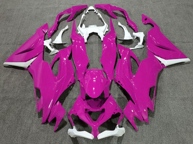 Carenados Moto Kawasaki ZX6R 2019-2022 - Blanco Hot Rosa Baratos