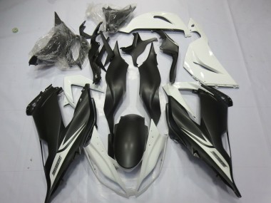 Carenados Moto Kawasaki ZX6R 2013-2018 - Blanco Negro Mate Baratos