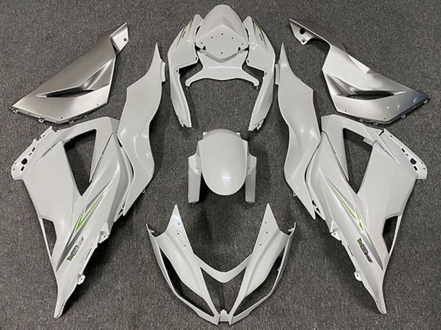 Carenados Moto Kawasaki ZX6R 2013-2018 - Blanco Perla Verde Baratos