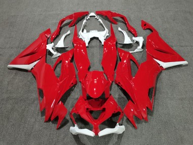Carenados Moto Kawasaki ZX6R 2019-2022 - Blanco Rojo Baratos