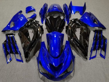 Carenado Moto Kawasaki ZX14R 2012-2024 - Azul Negro Brillante Baratos