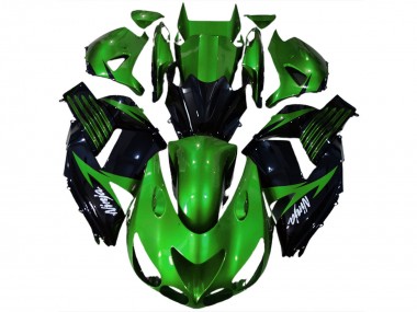 Carenado Moto Kawasaki ZX14R 2006-2011 - Verde Negro Brillante Blanco Ninja Baratos