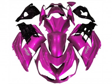 Carenados Moto Kawasaki ZX14R 2012-2024 - Hot Rosa Negro Baratos
