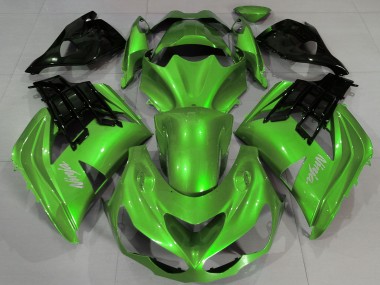 Carenados Moto Kawasaki ZX14R 2012-2024 - Verde Líquido Negro Baratos