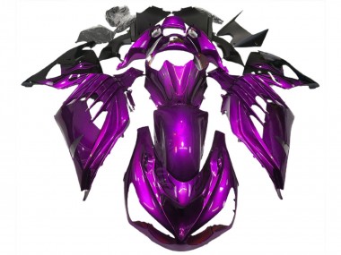 Carenados Moto Kawasaki ZX14R 2012-2024 - Púrpura Negro Baratos