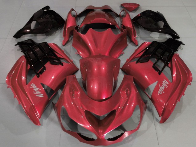 Carenados Moto Kawasaki ZX14R 2012-2024 - Rojo Negro Baratos