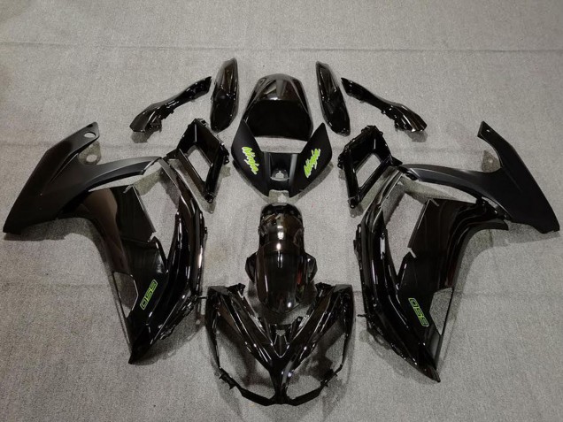 Carenados Moto Kawasaki Ninja 650R 2009-2011 - Negro Brillante Verde Baratos