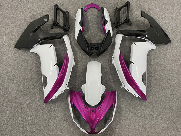 Carenados Moto Kawasaki Ninja 650R 2009-2011 - Blanco Magenta Negro Mate Baratos