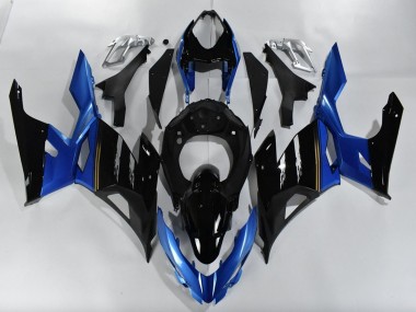 Carenados Moto Kawasaki Ninja 400 2018-2024 - Azul Negro Brillante Baratos