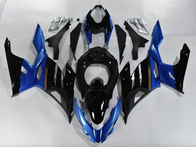 Carenados Moto Kawasaki Ninja 400 2018-2024 - Azul Negro Brillante Baratos