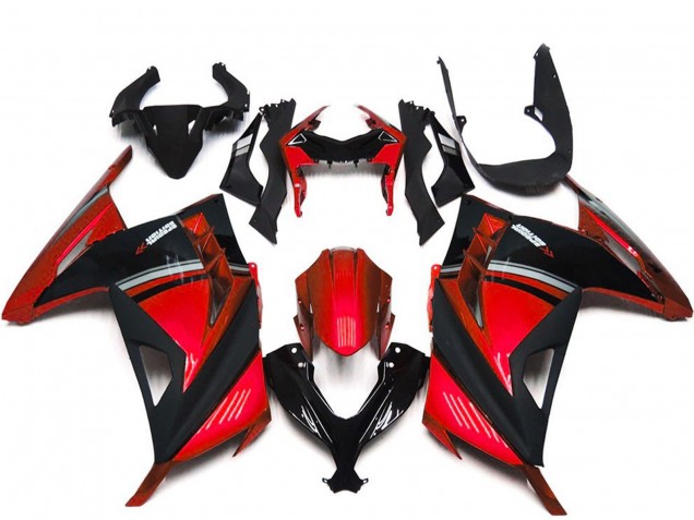 Carenados Moto Kawasaki Ninja 300 2013-2024 - Rojo Negro Baratos