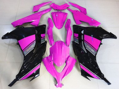 Carenados Moto Kawasaki Ninja 300 2013-2024 - Hot Rosa Negro Baratos