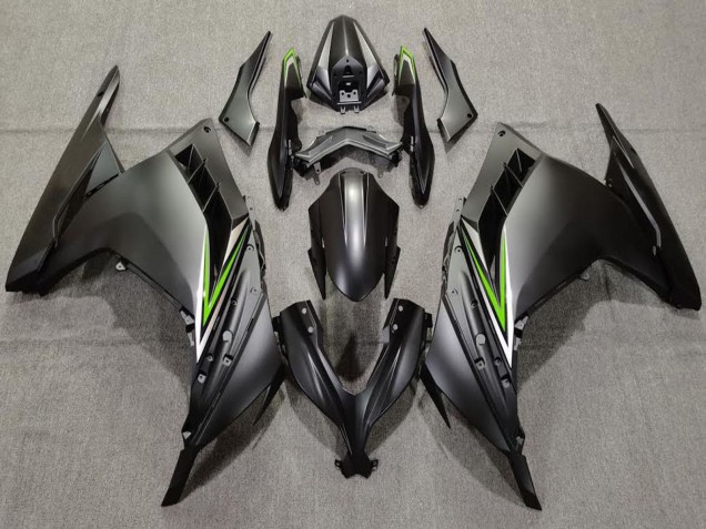 Carenados Moto Kawasaki Ninja 300 2013-2024 - Negro Mate Verde Baratos