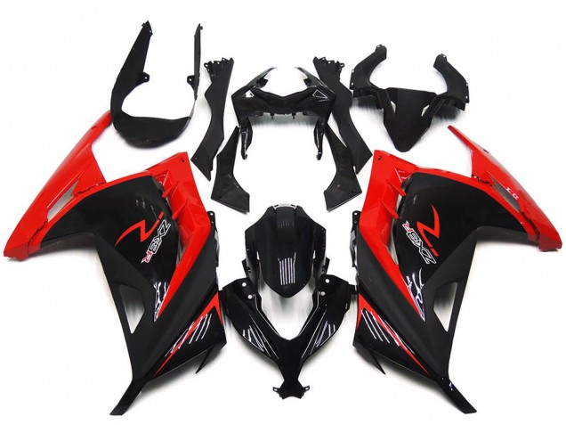 Carenados Moto Kawasaki Ninja 300 2013-2024 - Rojo Negro Brillante Baratos