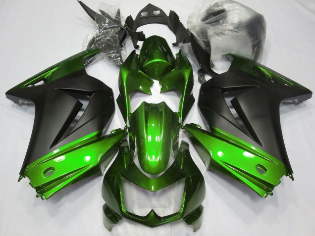 Carenados Moto Kawasaki Ninja 250 2008-2012 - Verde Negro Mate Baratos