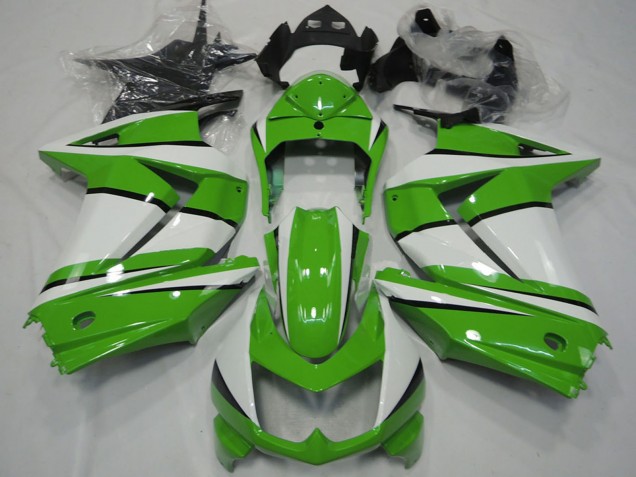 Carenados Moto Kawasaki Ninja 250 2008-2012 - Blanco Verde Negro Baratos