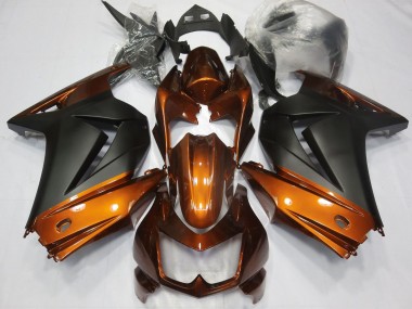 Carenados Moto Kawasaki Ninja 250 2008-2012 - Naranja Negro Mate Baratos