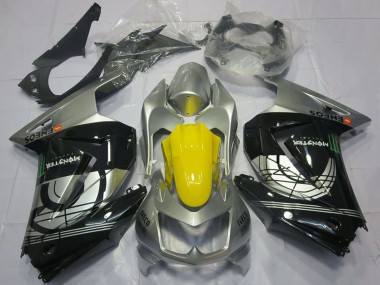 Carenados Moto Kawasaki Ninja 250 2008-2012 - Plata Amarillo Negro Brillante Baratos