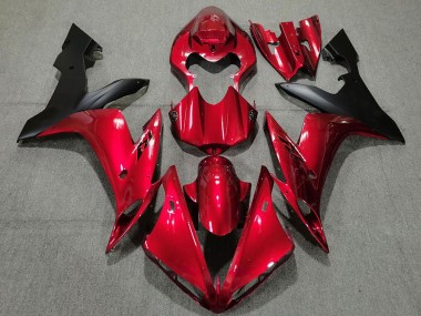 Carenados Moto Yamaha R1 2004-2006 - Rojo Caramelo Negro Mate Baratos