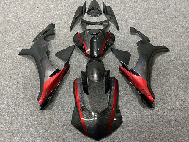 Carenados Moto Yamaha R1 2015-2019 - FibraCarbono Estilo Rojo Baratos