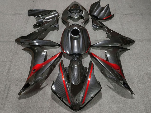 Carenados Moto Yamaha R1 2004-2006 - FibraCarbono Estilo Rojo Baratos