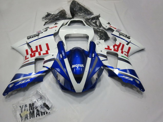 Carenados Moto Yamaha R1 2000-2001 - Blanco Azul Rojo Fiat Motul Baratos