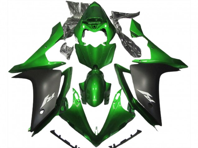 Carenado Moto Yamaha R1 2007-2008 - Verde Negro Mate Baratos
