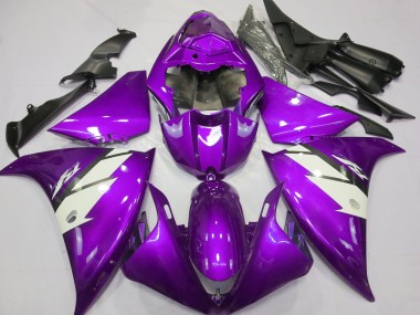 Carenados Moto Yamaha R1 2012-2014 - Púrpura Blanco Baratos